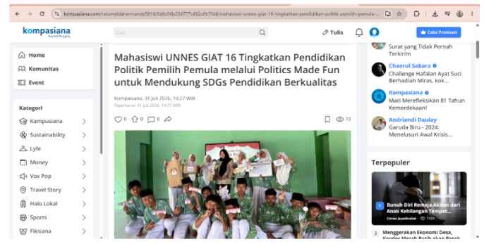 Evaluasi Desain Kemasan UMKM, Produksi Media Visual, dan Finalisasi Publikasi Digital Kompasiana