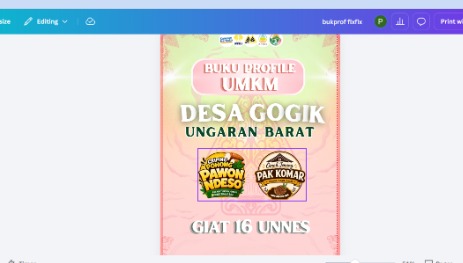 Finalisasi Media Profil UMKM dan Penyerahan Hasil Branding Program Ceriping Gintungan