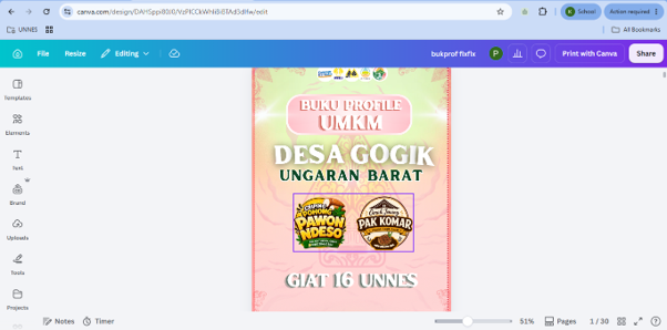 Finalisasi Media Profil UMKM dan Penyerahan Hasil Branding Program Ceriping Gintungan
