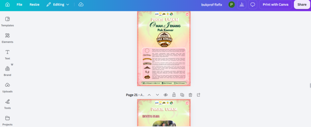 Publikasi Media Profil UMKM dan Serah Terima Program Digitalisasi serta Branding UMKM Jenang