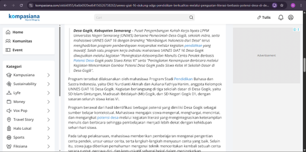 Digitalisasi Visual UMKM, Perumusan Publikasi Kompasiana, dan Sinergi Dokumentasi Kepemudaan Karang Taruna