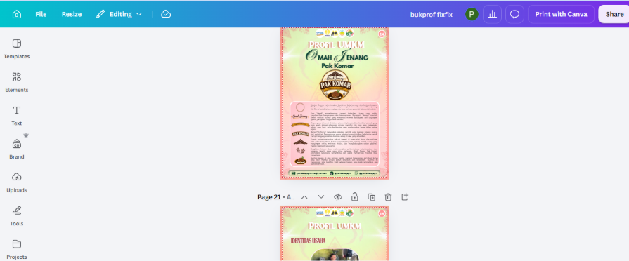 Publikasi Media Profil UMKM dan Serah Terima Program Digitalisasi serta Branding UMKM Jenang