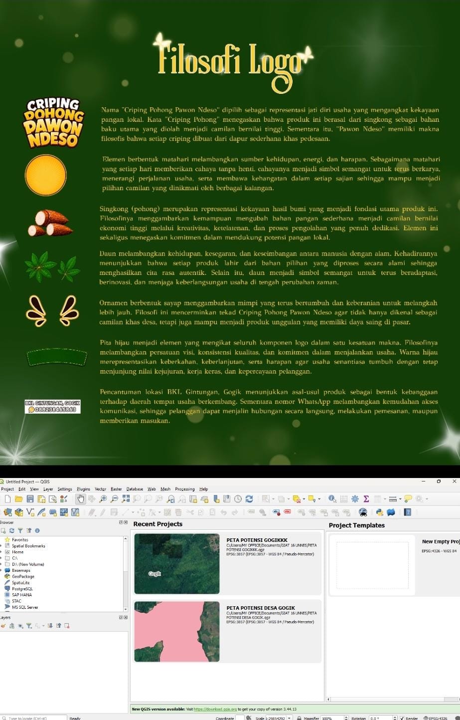 Finalisasi Desain Peta Potensi Desa, Aset Branding UMKM, dan Penyempurnaan Media Profil Digital