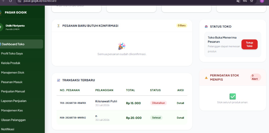 Penyusunan Luaran Akademis, Digitalisasi Pasar Gogik, Buku Profil UMKM, dan Pelatihan Lomba